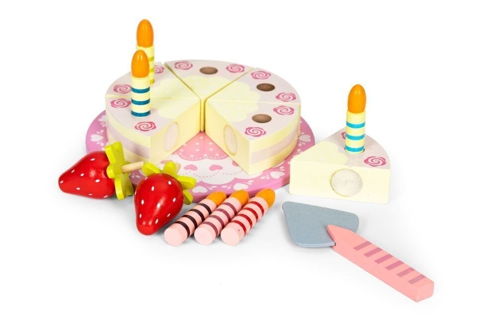 Puidust takjapaelaga koogikomplekt Eco Toys TL10032, 16 elementi hind ja info | Tüdrukute mänguasjad | kaup24.ee