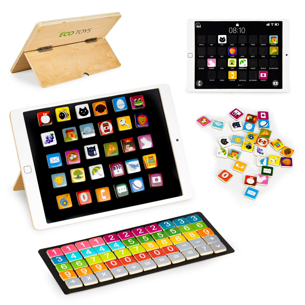Puidust hariv tahvelarvuti, magnetplaat Eco Mänguasjad G090 hind ja info | Arendavad mänguasjad | kaup24.ee