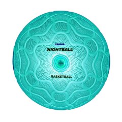 Tangle NightBall Valgustatud rohekassinine korvpall, 25 cm hind ja info | Tangle Sport, puhkus, matkamine | kaup24.ee