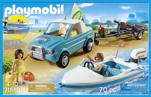 Playmobil Surferi pikap kiirpaadiga 71589 hind ja info | Klotsid ja konstruktorid | kaup24.ee