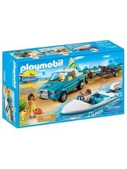 Конструктор PLAYMOBIL Пикап для серферов со скоростным катером 71589 цена и информация | Конструкторы и кубики | kaup24.ee