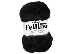 Lõng MyBoshi Fellino 100% polüester 100g/65m kuro цена и информация | Принадлежности для вязания | kaup24.ee