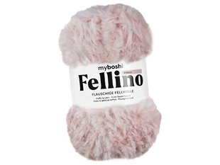 Lõng Myboshi Fellino, roosa, 100g/65m hind ja info | Kudumistarvikud | kaup24.ee