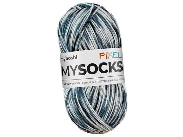 Lõng MyBoshi Mysocks Pixel 150g/390m, rara hind ja info | Kudumistarvikud | kaup24.ee