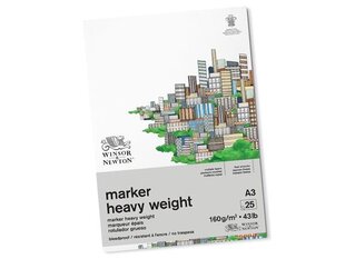 Joonistusplokk W&N Marker A3/160g 25 lehte hind ja info | Vihikud, märkmikud ja paberikaubad | kaup24.ee