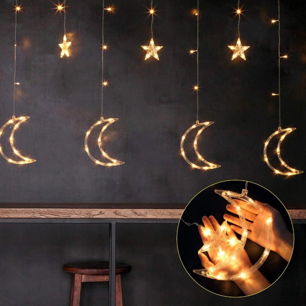 Dekoratiivsed LED tuled, tähed ja kuud, 96LED hind ja info | Jõulutuled | kaup24.ee