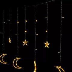 Декоративные светодиодные фонари - звезды и луны, 96LED цена и информация | гирлянда, 10 вел 4 см | kaup24.ee