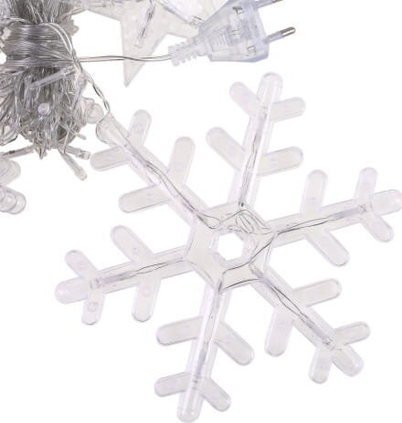 Dekoratiivsed LED tuled - lumehelbe- ja tähevalgustid/ 138LED hind ja info | Jõulutuled | kaup24.ee