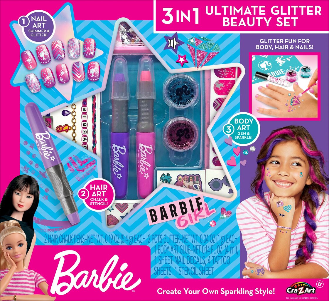 Kosmeetikakomplekt tüdrukutele Barbie Ultimate Glitter Beauty Style, 1 tk цена и информация | Laste ja ema kosmeetika | kaup24.ee