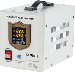 kemot ups prosinus-800 чистый синусоидальный инвертор с функцией зарядки 12v 230v 800va/500w цена и информация | Источники бесперебойного питания (UPS) | kaup24.ee
