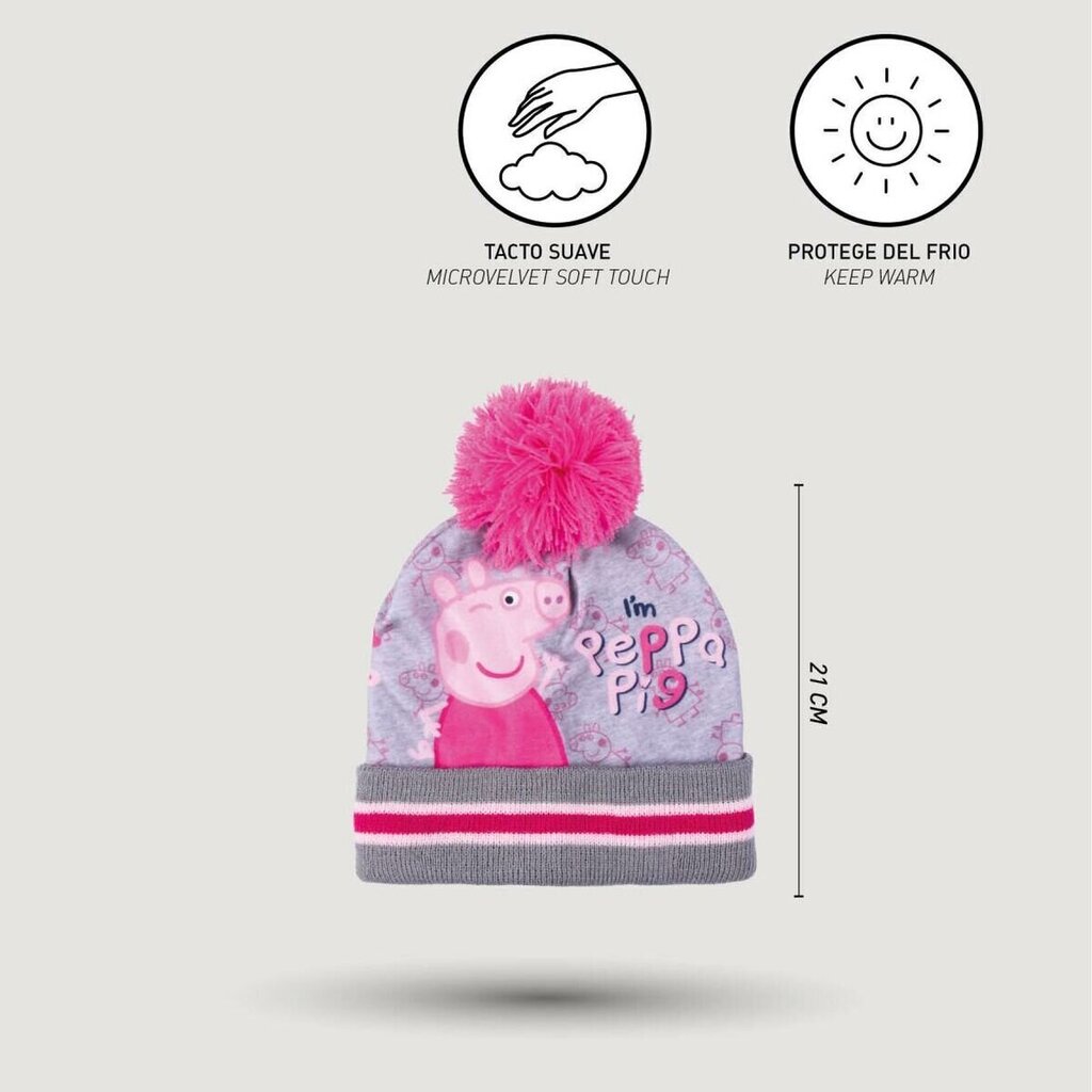 Müts ja kindad tüdrukutele Peppa Pig, roosa hind ja info | Tüdrukute mütsid, sallid, kindad | kaup24.ee