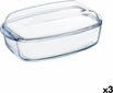 Pyrex Classic kaanega ahjuvorm, 38 x 22 x 11 cm, 3 tk цена и информация | Ahjuvormid ja küpsetustarvikud | kaup24.ee