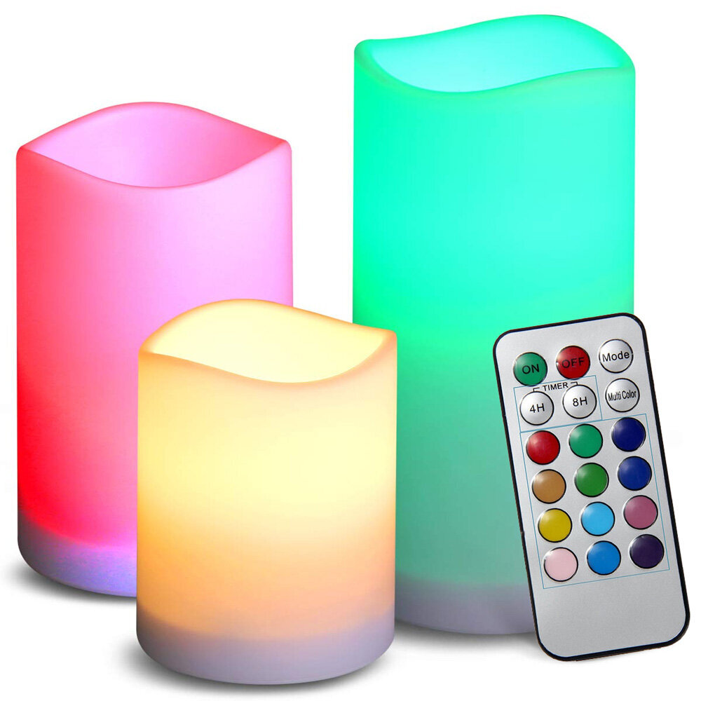 RGB LED küünlad цена и информация | Küünlad, küünlajalad | kaup24.ee