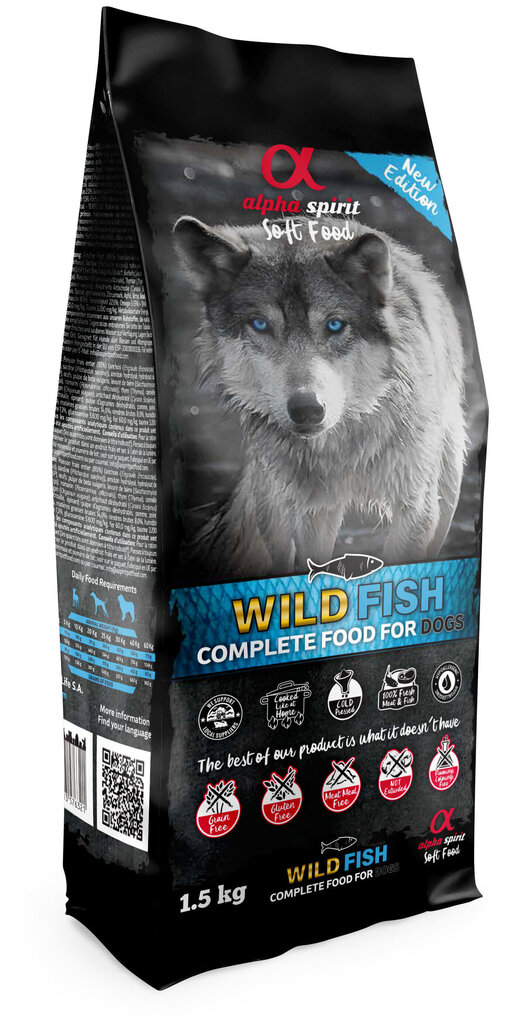 Alpha Spirit koeratoit metsiku kalaga, 1,5 kg цена и информация | Kuivtoit koertele | kaup24.ee