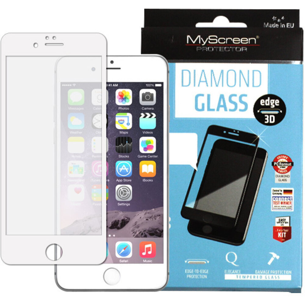 MyScreen Protector Diamond Glass Edge 3D Apple iPhone 6 Plus hind ja info | Ekraani kaitsekiled | kaup24.ee