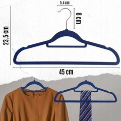 Велюровые вешалки 20 шт. цена и информация | Вешалки и мешки для одежды | kaup24.ee