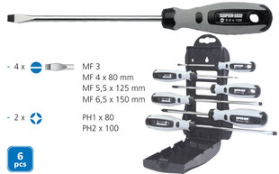 Набор отверток Super Ego, 6 шт. цена и информация | Механические инструменты | kaup24.ee