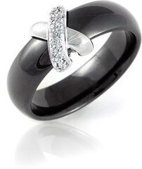 Modesi Черное керамическое кольцо QJRQY6157KL цена и информация | Кольцо | kaup24.ee