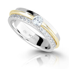Modesi Двухцветное серебряное кольцо с цирконами M16023 цена и информация | Кольцо | kaup24.ee