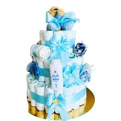 Торт из подгузников Teddy от Pampers PremiumCare, размер 2, 50 шт. цена и информация | Для вечеринок и праздников | kaup24.ee