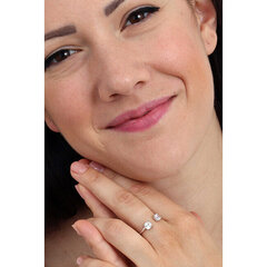 Brosway Avatud hõbedane sõrmus tsirkooniumoksiidiga FIW16 hind ja info | Sõrmused | kaup24.ee