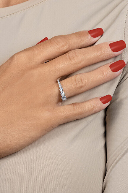 Brilio Silver hõbedane sõrmus tsirkoonidega RI119W hind ja info | Sõrmused | kaup24.ee