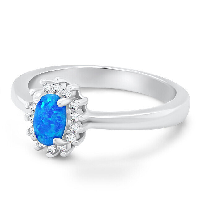 Brilio Silver hõbesõrmus opaali ja tsirkoonidega RI106WB hind ja info | Sõrmused | kaup24.ee