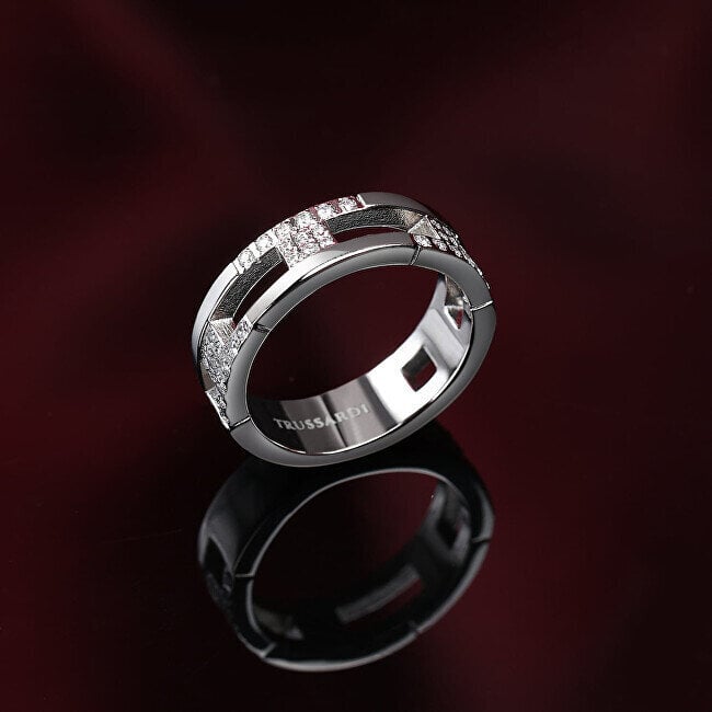 Trussardi terassõrmus T-Logo tsirkoonidega TJAXC40 hind ja info | Sõrmused | kaup24.ee