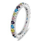 Brilio Silver hõbedane sõrmus värviliste tsirkoonidega RI116WRBW hind ja info | Sõrmused | kaup24.ee