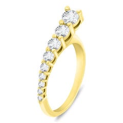Brilio Silver Элегантное позолоченное кольцо с цирконами RI119Y цена и информация | Кольцо | kaup24.ee