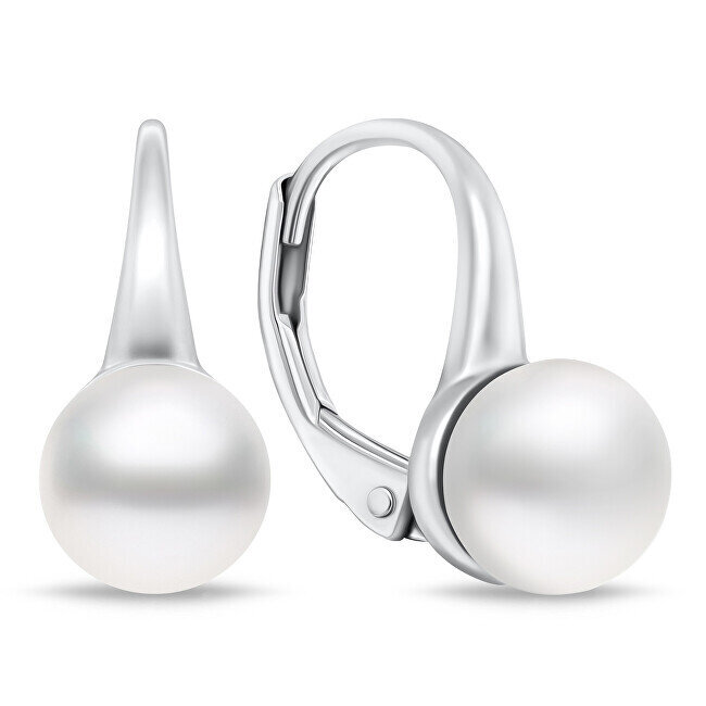 Brilio Silver Hõbedast pärliga kõrvarõngad EA938W hind ja info | Kõrvarõngad | kaup24.ee