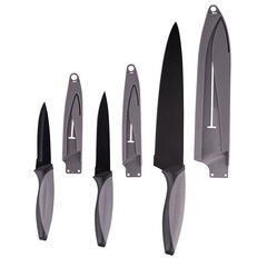 Набор кухонных ножей в чехлах, 3 шт цена и информация | Подставка для ножей Tescoma Woody, 21 см | kaup24.ee