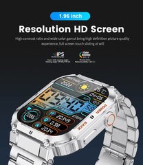 Умные часы мужские, серебро, сталь цена и информация | Смарт-часы (smartwatch) | kaup24.ee