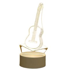 Акриловая светодиодная декорация Smurf в форме гитары цена и информация | Детали интерьера | kaup24.ee