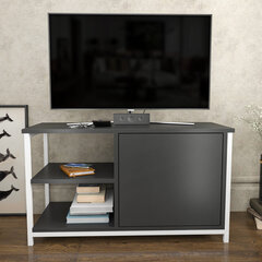 TV alus Asir, 89,6x35,3x50,8 cm, valge/hall hind ja info | TV alused | kaup24.ee