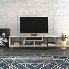 TV alus Asir, 150x35,2x40 cm, must/valge hind ja info | TV alused | kaup24.ee