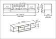 TV alus Asir, 150x35,2x40 cm, must/valge hind ja info | TV alused | kaup24.ee