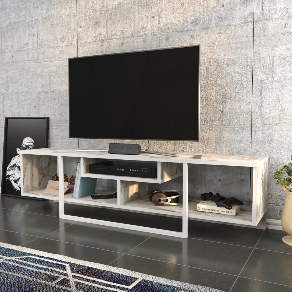TV alus Asir, 150x35,2x40 cm, valge цена и информация | TV alused | kaup24.ee