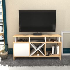 TV alus Asir, 120x29,9x60,6 cm, beež/valge цена и информация | Тумбы под телевизор | kaup24.ee