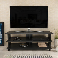 TV alus Asir, 120x44,6x47,4 cm, must/hall цена и информация | Тумбы под телевизор | kaup24.ee
