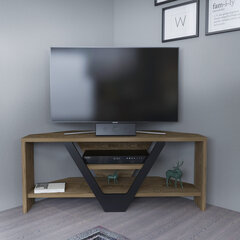 TV alus Asir, 90x35x36,8 cm, pruun/must hind ja info | TV alused | kaup24.ee