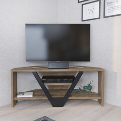 TV alus Asir, 90x35x36,8 cm, helepruun/must цена и информация | Тумбы под телевизор | kaup24.ee