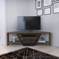 TV alus Asir, 120x35x36,8 cm, tume pruun/must цена и информация | Тумбы под телевизор | kaup24.ee