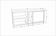 TV alus Asir, 120x35,3x50,8 cm, hall/must цена и информация | TV alused | kaup24.ee