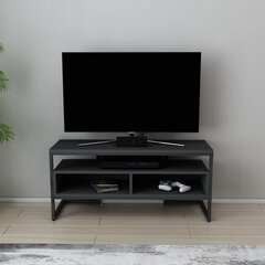 TV alus Asir, 110x35x49,9 cm, must/hall hind ja info | TV alused | kaup24.ee