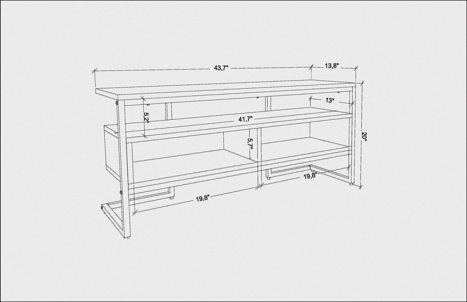 TV alus Asir, 110x35x49,9 cm, must/beež цена и информация | TV alused | kaup24.ee