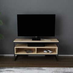 TV alus Asir, 110x35x49,9 cm, must/beež hind ja info | TV alused | kaup24.ee