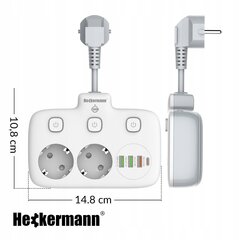 Toitepistik QC3.0 4x USB + Kaablid hind ja info | Pikendusjuhtmed, kaablid | kaup24.ee