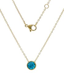 Ожерелье из синей стали с декабрьским камнем цена и информация | Украшения на шею | kaup24.ee