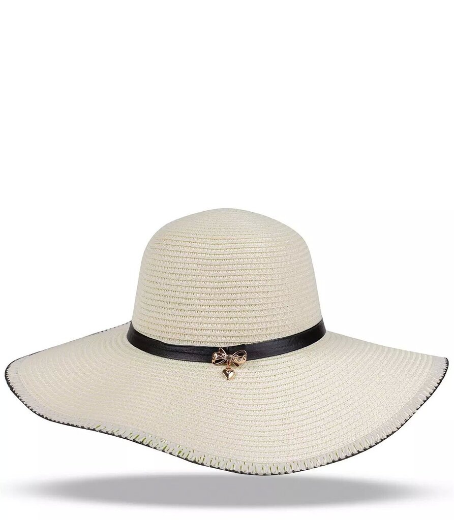 Õlgkübar naistele musta triibuga, valge hind ja info | Naiste mütsid ja peapaelad | kaup24.ee
